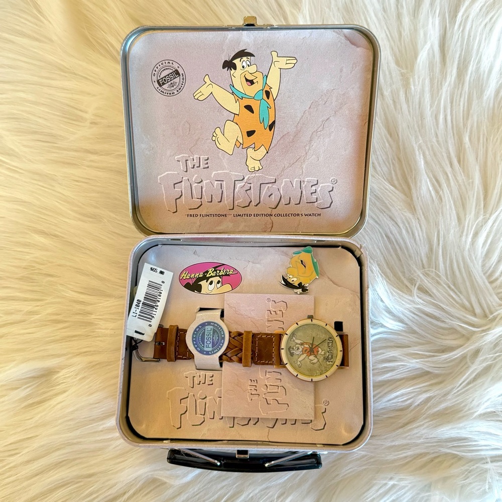 1993 Fossil × The Flintstones Limited Edition Watch Set • NWT • Numbered